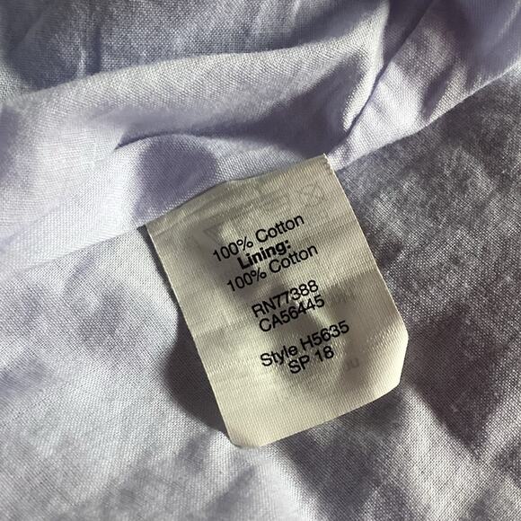 J. Crew Flutter Ruffle Sleeveless Dress Blue Cotton, Cottagecore Preppy - Size 6 - Picture 8 of 9